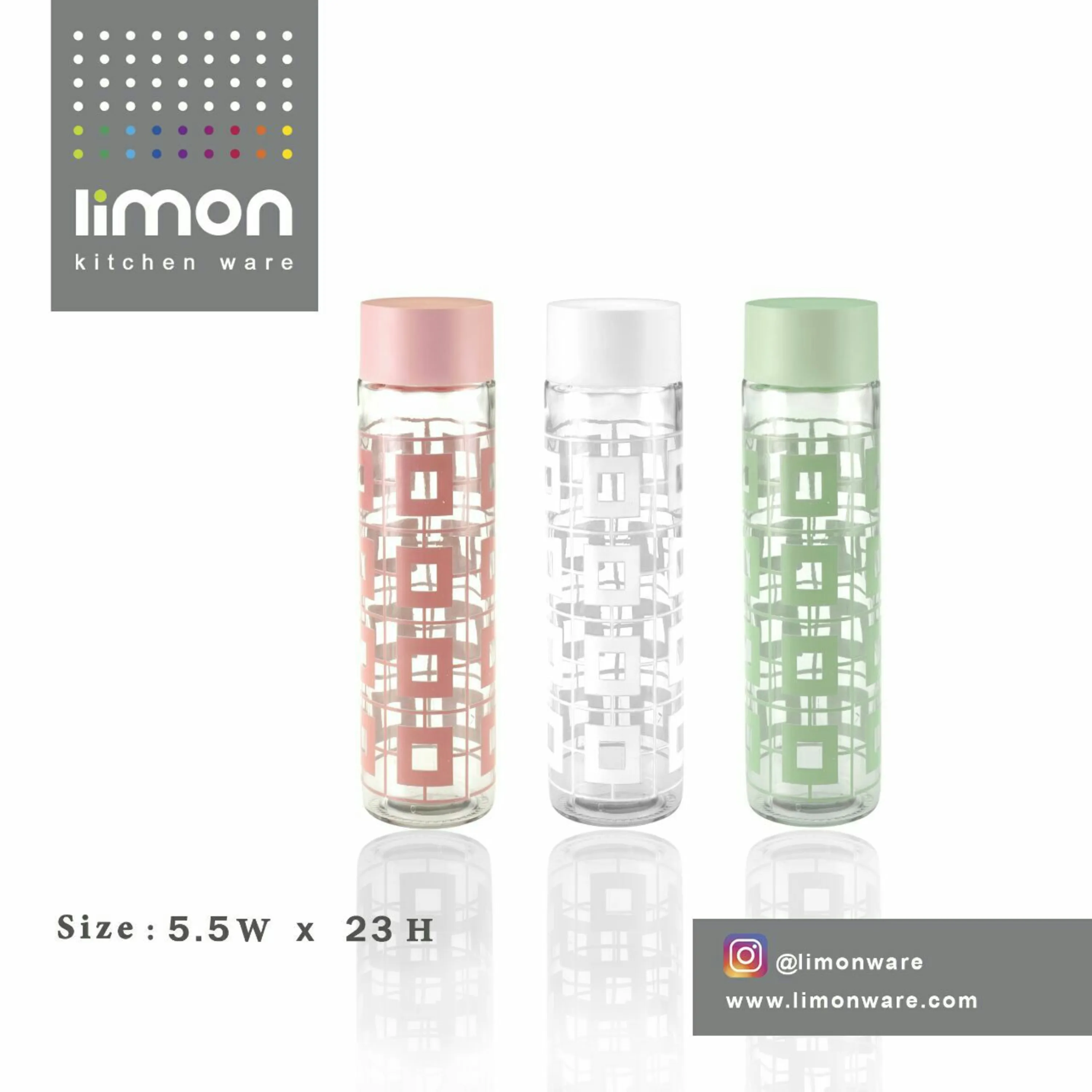 بطری آب استوانه ای کوچک لیمون کد 172635 بطری آب استوانه ای کوچک لیمون کد 172635